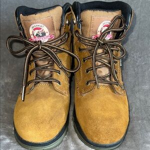 Brahma Tan and Black Combat Women‎ Boots with Sturdy Rubber Sole size 9